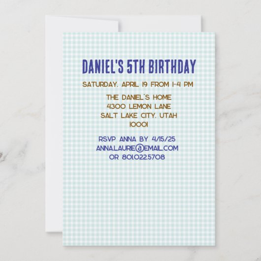 Weltraum-Astronaut Geburtstagskind Einladung (Rückseite)