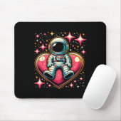 Weltraum-Astronaut-Herz-Lloon Valentinstag Mousepad (Mit Mouse)