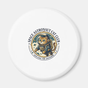 Weltraum-Astronaut-Katze-Vater-Geschenkidee - Welt Magnet