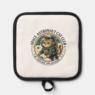 Weltraum-Astronaut-Katze-Vater-Geschenkidee - Welt Topflappen