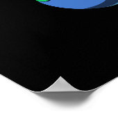 Weltraum-Astronaut Kosmischer Bowling Planet Erde Poster (Ecke)