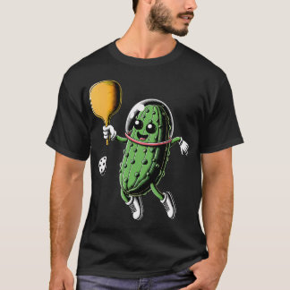 Weltraum-Astronaut Pickle spielt Pickleball Pickle T-Shirt