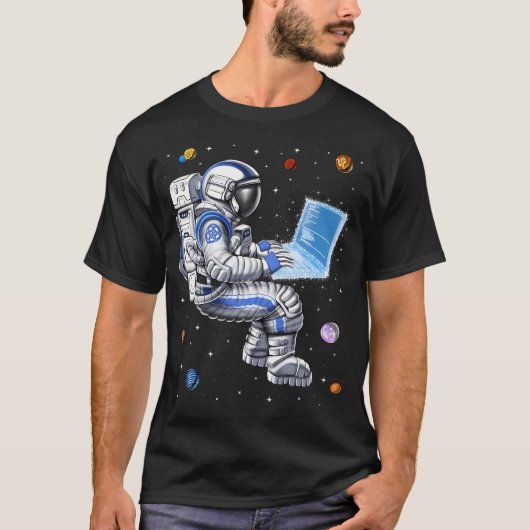 Weltraum-Astronaut-Programmierer T-Shirt (Vorderseite)