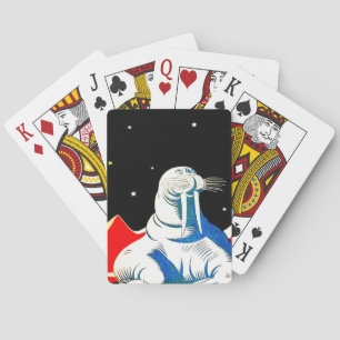Weltraum Astronaut Walrus Spielkarten