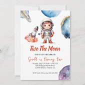 Weltraum-Astronaut zum Geburtstag Einladung (Vorderseite)