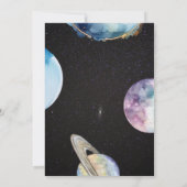 Weltraum-Astronaut zum Geburtstag Einladung (Rückseite)