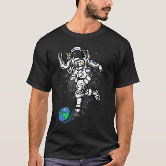 Weltraum-Astronauten-Bowling T-Shirt (Vorderseite)