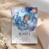 Weltraum-Astronauten-Countdown 5. Foto Einladung