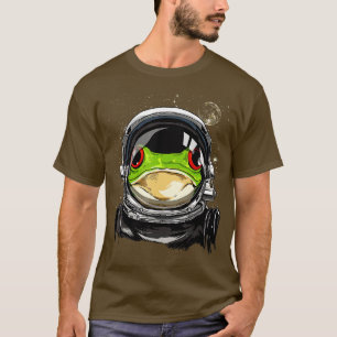 Weltraum-Astronauten-Frosch-Tier-Gesicht-Froschlie T-Shirt