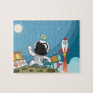 Weltraum-Astronauten-Kinderpuzzle, Kinder personal Puzzle