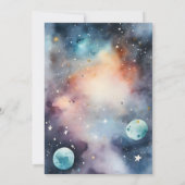 Weltraum-Astronautenduschanlage Einladung (Rückseite)