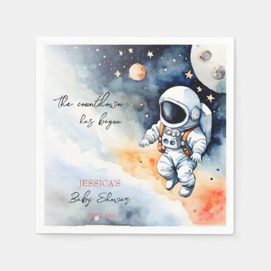 Weltraum-Astronautenduschanlage Serviette (Vorderseite)