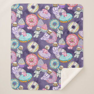 Weltraum-Astronautenwälder Freunde süßer Leckereie Sherpadecke