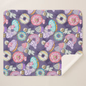 Weltraum-Astronautenwälder Freunde süßer Leckereie Sherpadecke (Vorderseite (Horizontal))