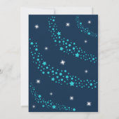 Weltraum-Astronautin bricht vom Geburtstag ab Einladung (Rückseite)