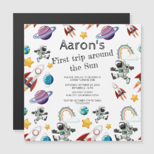 Weltraum-Astronautin Einladung zum ersten Geburtst