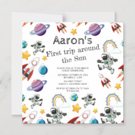 Weltraum-Astronautin Einladung zum ersten Geburtst