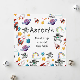 Weltraum-Astronautin Einladung zum ersten Geburtst