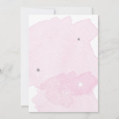 Weltraum-Astronautin Kinderdusche Einladung (Rückseite)