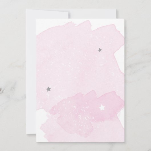 Weltraum-Astronautin Kinderdusche Einladung (Rückseite)