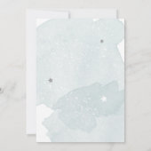 Weltraum Astronautin Kinderdusche Einladung (Rückseite)