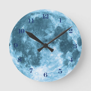 Weltraum Astronomie Astronaut Kinderzimmer Mond Runde Wanduhr