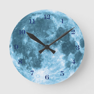 Weltraum Astronomie Astronaut Kinderzimmer Mond  Runde Wanduhr
