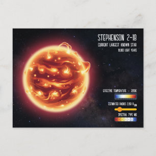 Weltraum Astronomie Größter Stern Wissenschaft Inf Postkarte