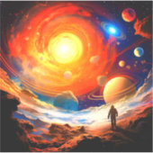 Weltraum Aufkleber (Vorderseite)