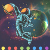 Weltraum Aufkleber (Vorderseite)