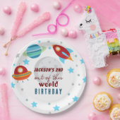Weltraum aus dieser Welt 2. Geburtstag Pappteller (Party)