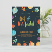 Weltraum aus dieser Welterbeeinladung Einladung (Stehend Vorderseite)