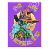 Weltraum Außerirdischen, schlechte Mütter und Waff Fotodruck (Vorne)