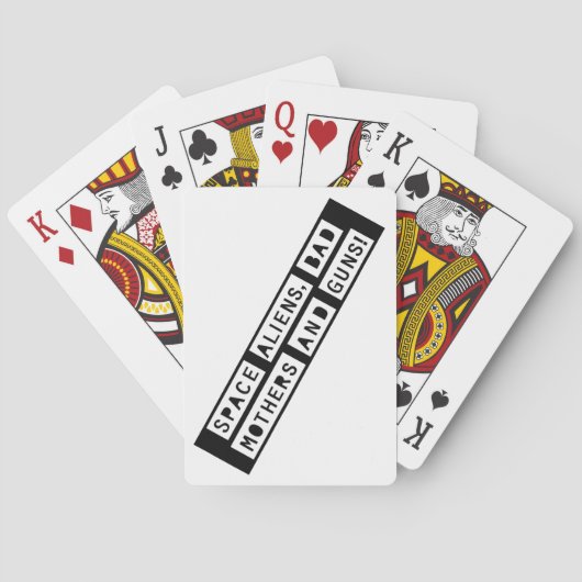 Weltraum Außerirdischen, schlechte Mütter und Waff Spielkarten (Rückseite)