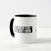 Weltraum Außerirdischen, schlechte Mütter und Waff Tasse (Vorderseite Links)