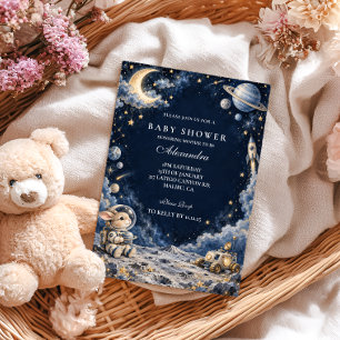 Weltraum-Baby-Party Einladung