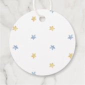 Weltraum-Babydusche Rundkleber Geschenkanhänger (Rückseite)