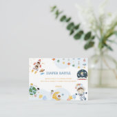 Weltraum-Babydusche-Windelwanne Begleitkarte (Stehend Vorderseite)