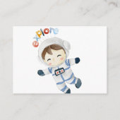 Weltraum-Babydusche-Windelwanne Begleitkarte (Rückseite)