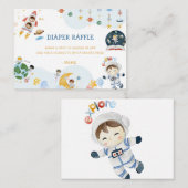 Weltraum-Babydusche-Windelwanne Begleitkarte (Vorne/Hinten)