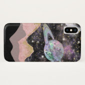 Weltraum Berge Gold Sternenhimmel Galaxy Planets Case-Mate iPhone Hülle (Rückseite (Horizontal))