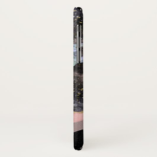 Weltraum Berge Gold Sternenhimmel Galaxy Planets Case-Mate iPhone Hülle (Hinten/Links)