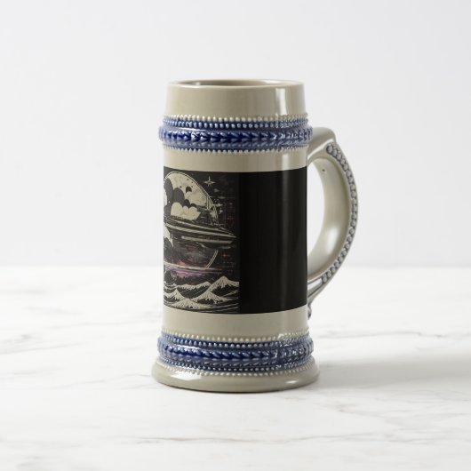 Weltraum Bierglas (VorderseiteRechts)