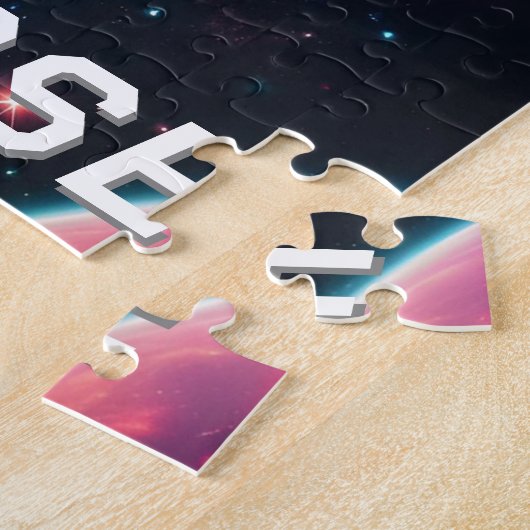 Weltraum Bilder-Würfel zwischen Planten in 3D Puzzle (Seite)