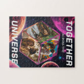 Weltraum Bilder-Würfel zwischen Planten in 3D Puzzle (Horizontal)