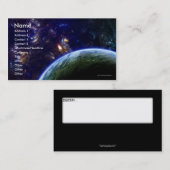 Weltraum-Bildungs-Visitenkarte-Schablone Visitenkarte (Vorne/Hinten)