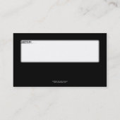 Weltraum-Bildungs-Visitenkarte-Schablone Visitenkarte (Rückseite)