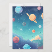 Weltraum-Birthday-Party Einladung (Rückseite)