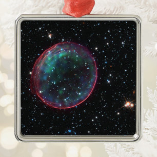 Weltraum-Blasen-Foto Ornament Aus Metall