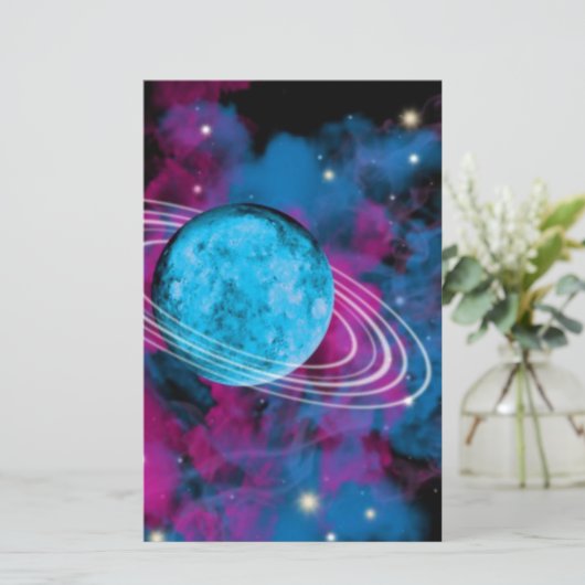 Weltraum Briefpapier (Stehend Vorderseite)